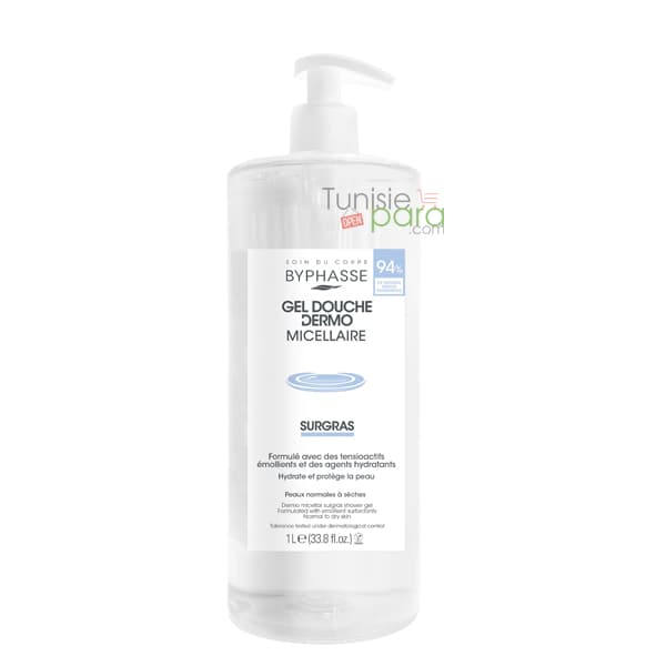 Byphasse GEL Douche Dermo Micell Surgras 1L New