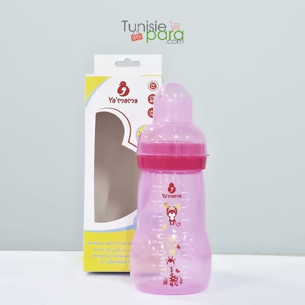 Ya Mama Biberon Col Large Rose Sans Bras 150ml