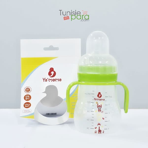 Ya Mama Biberon Col Large Vert Sans Bras 150ml