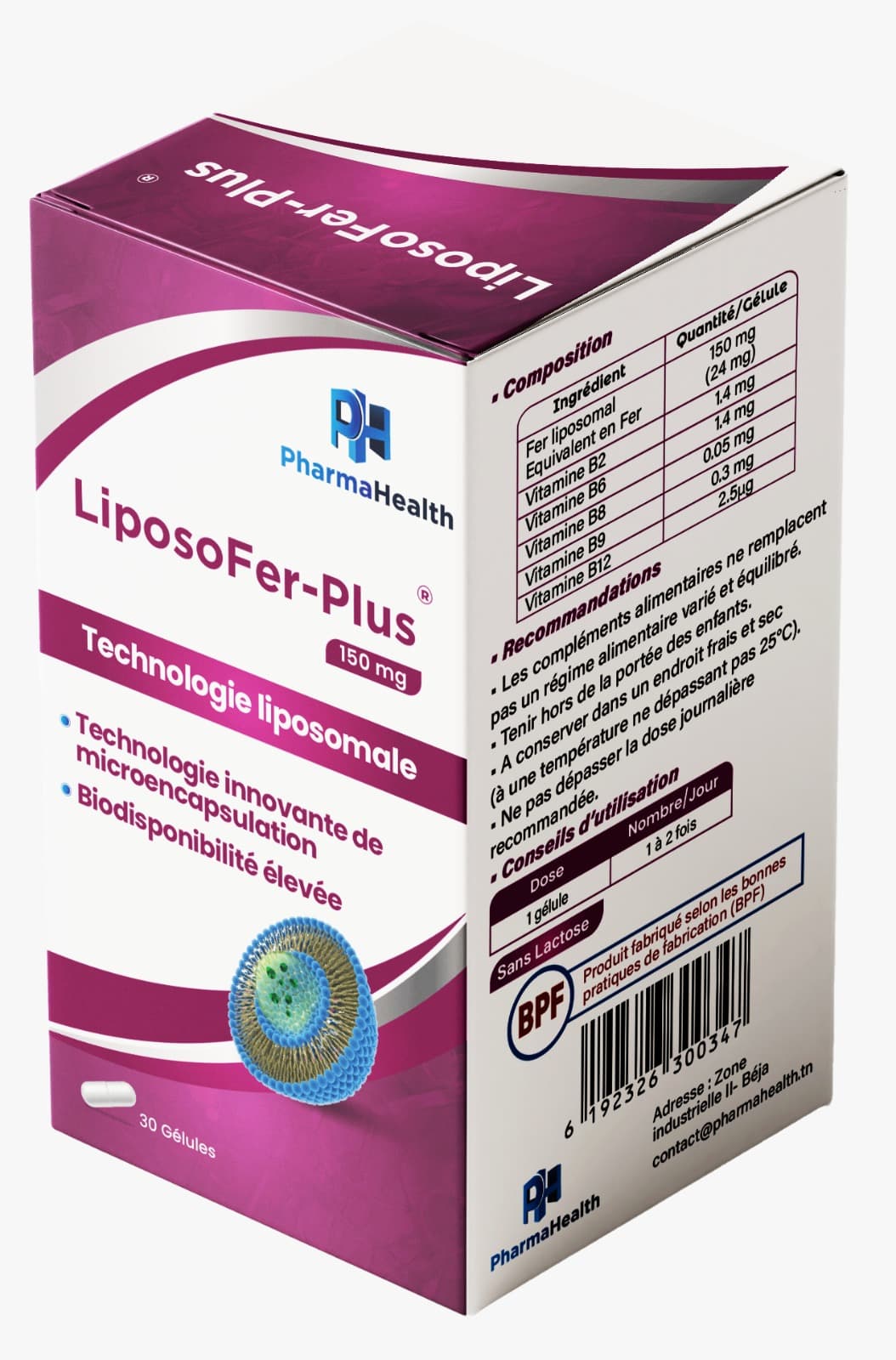 Pharmahealth Liposofer Plus 30 Gelules