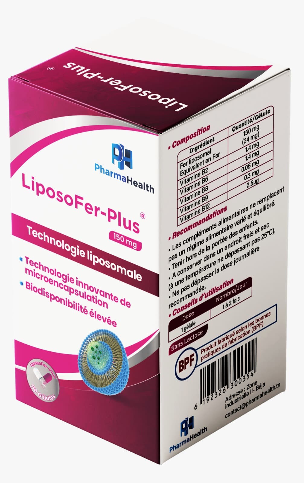 Pharmahealth Liposofer Plus 60 Gelules