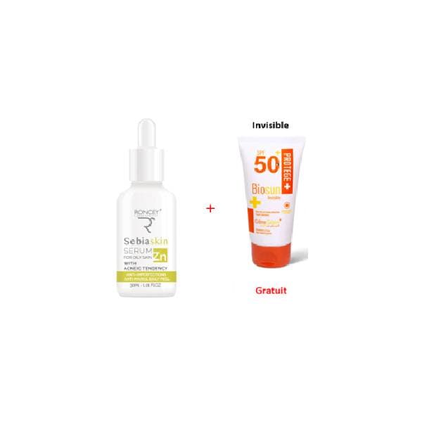 Roncey Duo Sebiaskin Serum + Biosun Creme Solaire Invisible Offerte