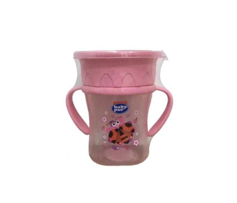 Baby Pur Tasse Magic 360° Avec Anses Ref 78004 Rose