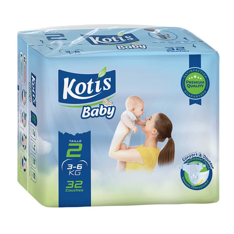 Couches Bebe Kotis Premium T2 32 Pieces Mini Eco