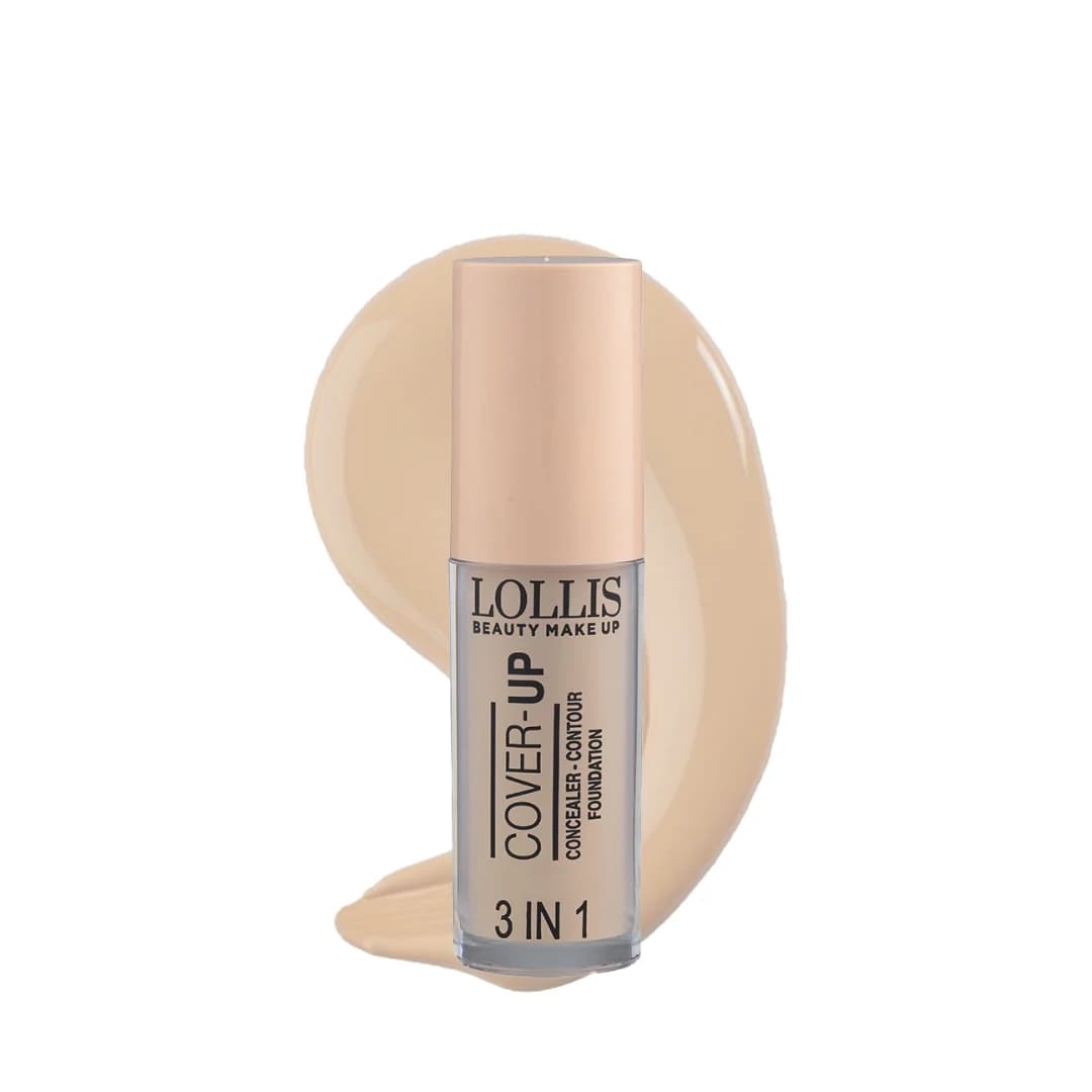 Lollis Cover Up 3IN1 Concealer Contour Foundation N°1
