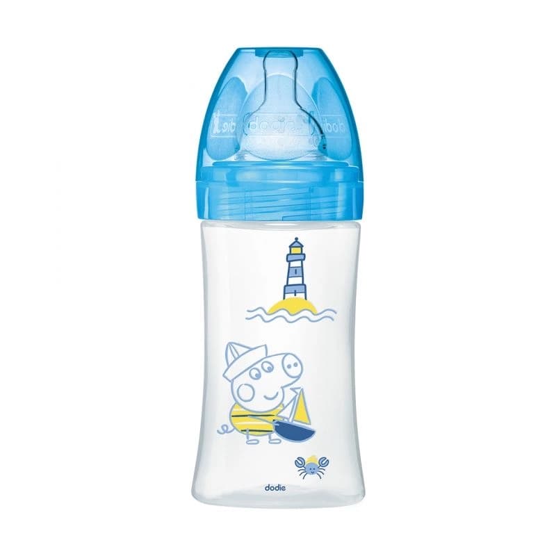 Dodie Biberon Initiation Peppa Pig Bleu 270ml Bleu