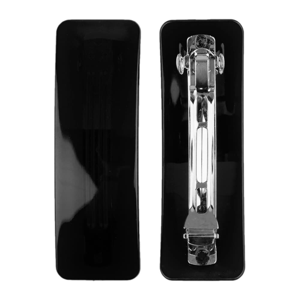 Titania 2 Barrettes Noires 8.5 2.5cm 7859B