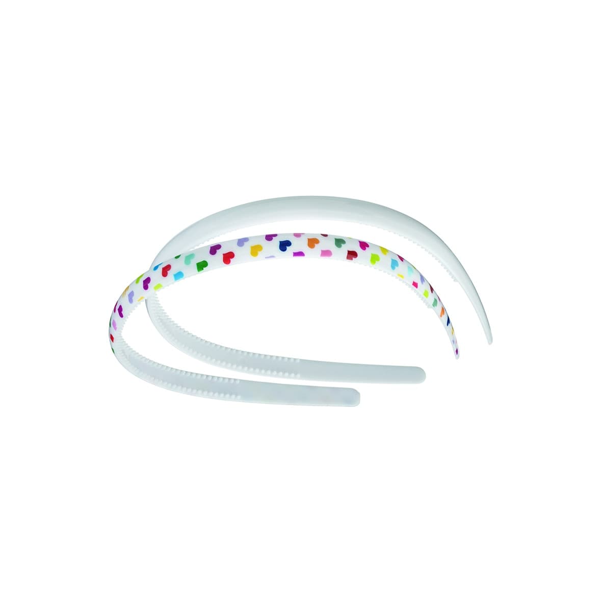 Titania 2 Serre Tete Heart Glitter Blanc + Imprime 7894 Girl