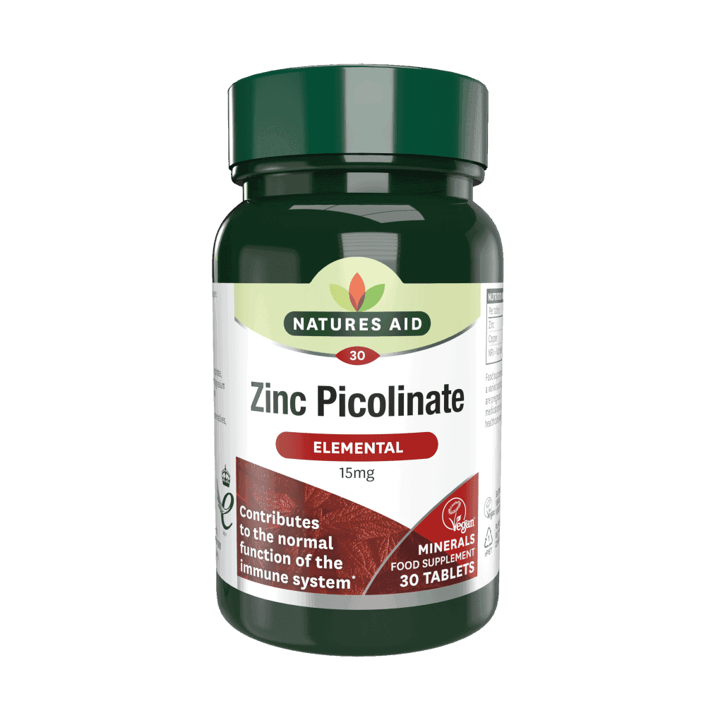 Natures Aid Zinc Picolinate 15mg 30 Comprimes