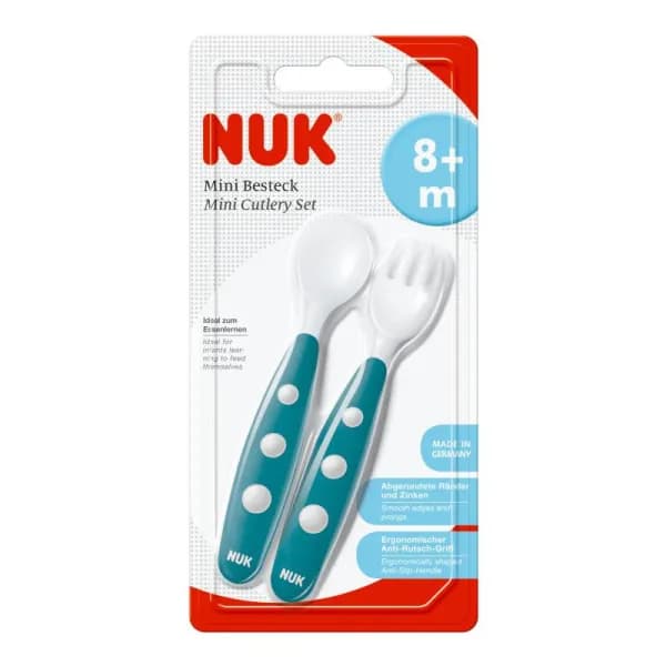 Nuk Couverts (cuillere Et Fourchette) 8m+ Bleu