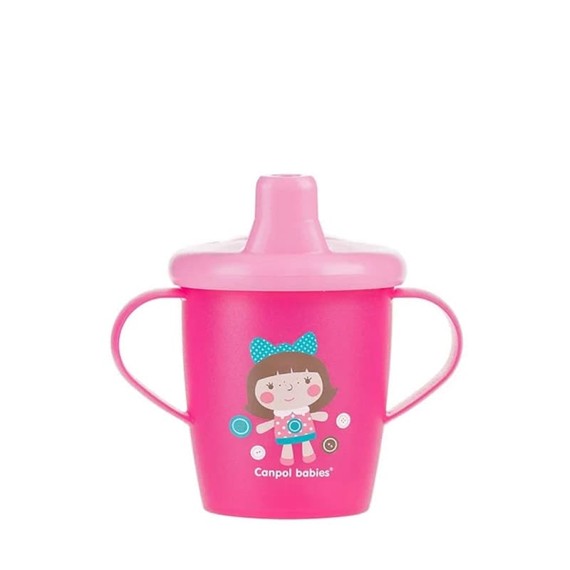 Canpol Babies Gobelet Anti Fuite Rose 9M+ 250ml 31/200
