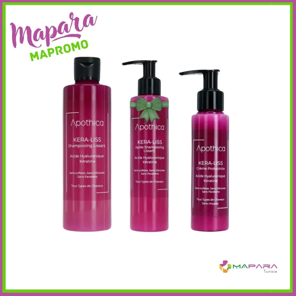 Apothica Kera Liss Pack Soins Lissants A L’acide Hyaluronique & De La Keratine