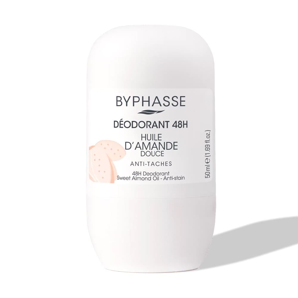 Byphasse Deodorant Roll On Anti Taches Huile D'amande Douce 50ml
