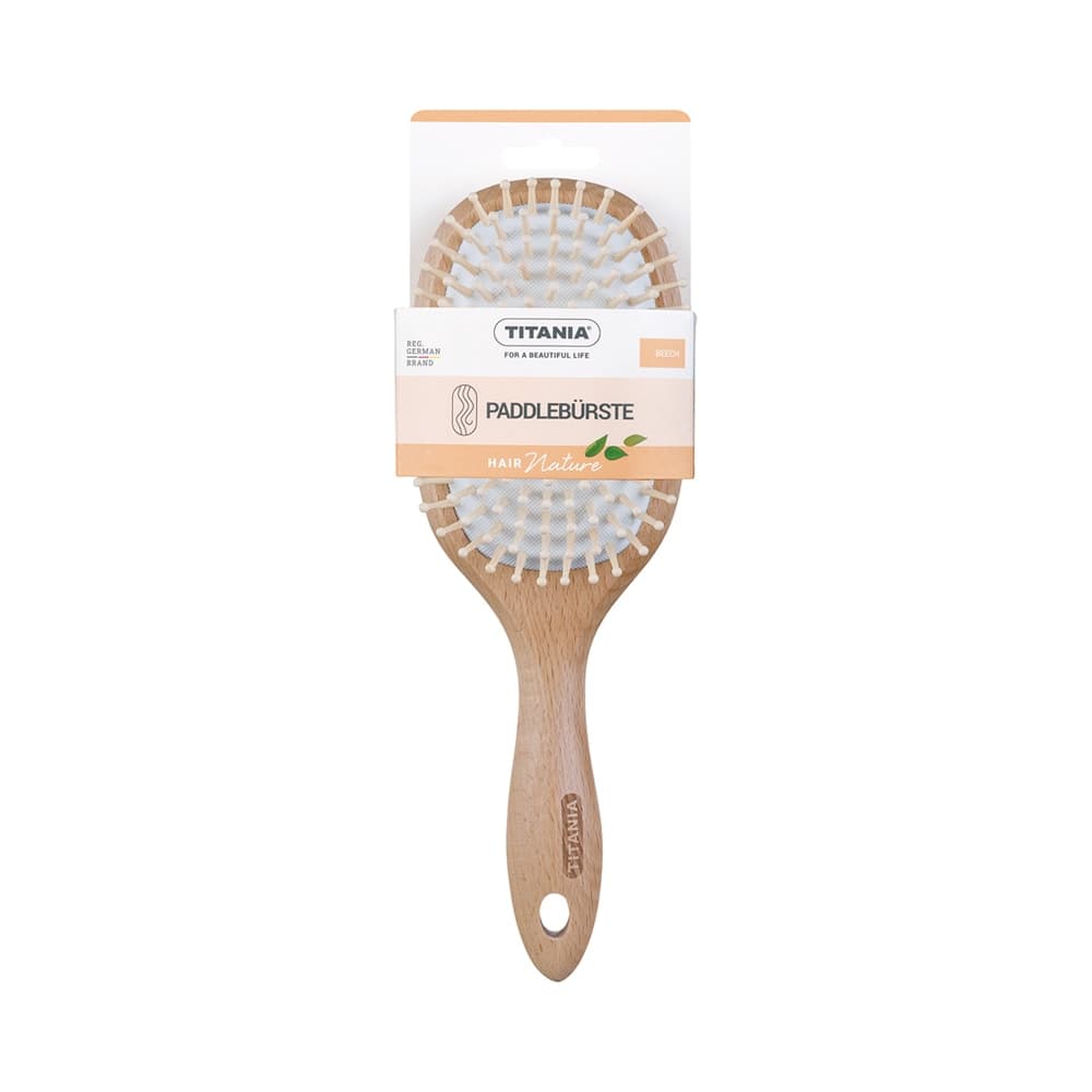 Titania Brosse Pneumatique Nature Hetre 24CM 2871