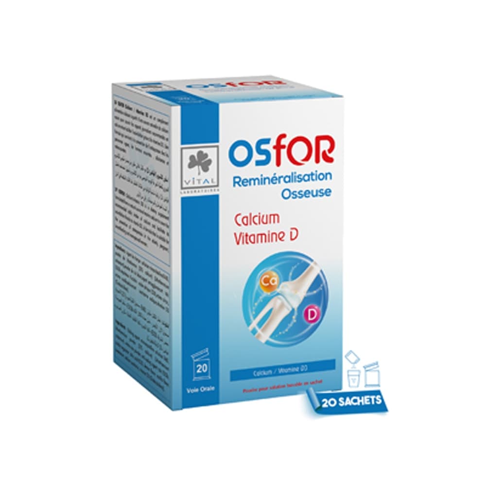 Vital Osfor Calcium Et Vitamine D3 20 Sachets