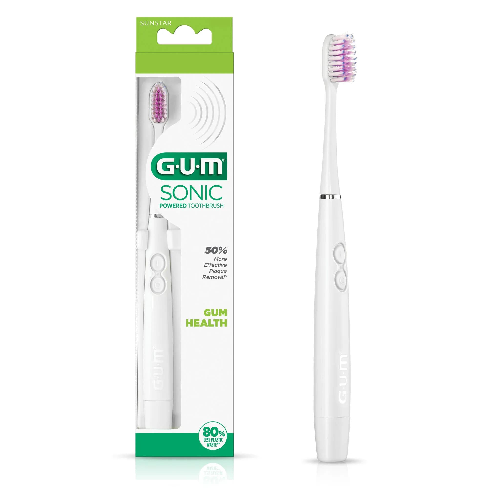 Gum Brosse A Dents Electrique Sonic Daily Soft Blanche 4100
