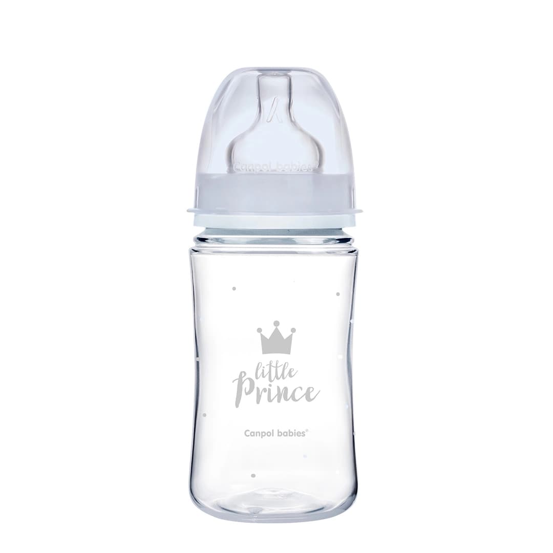 Canpol Babies Biberon Anti Colique Col Large 240ml Royal Baby Bleu 35/234
