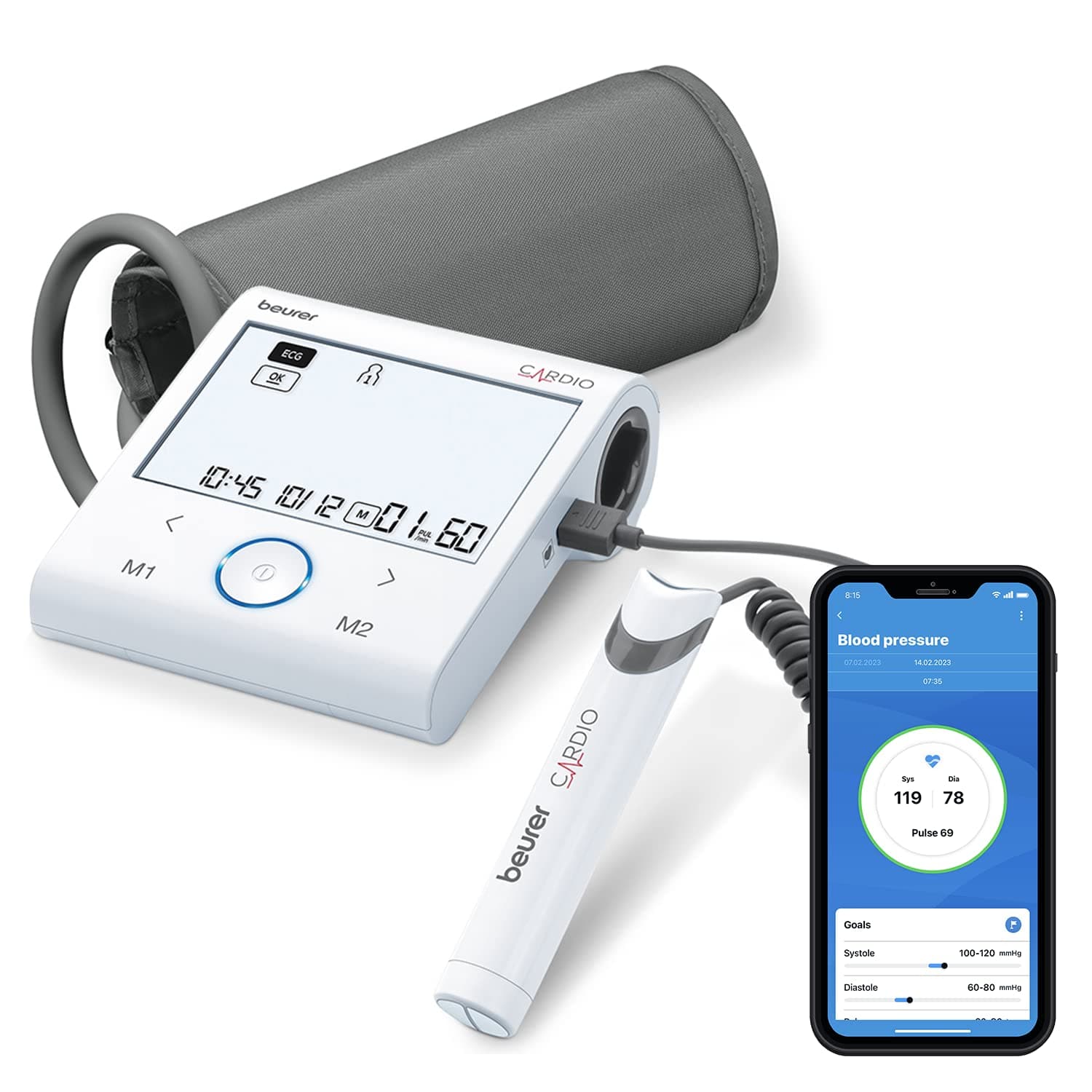 Beurer Bm 96 Cardio Tensiometre Avec Fonction Ecg
