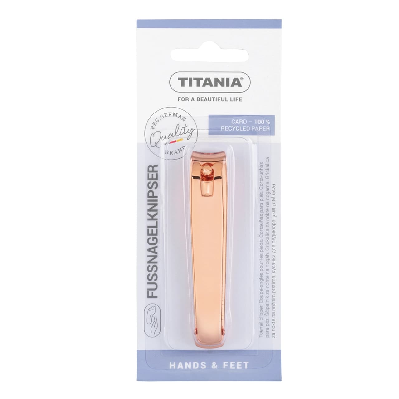 Titania Coupe Ongles Inox Rose Dore 8cm 1091/53RG B