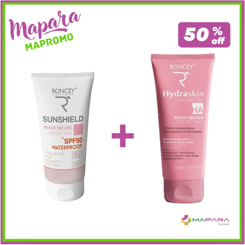 Roncey Coffret Sunshield Et Hydraskin Pour Peaux Seches -50%