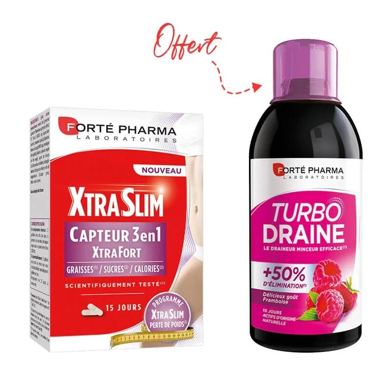 Forte Pharma Xtraslim Capteur 3en1 + Turbodraine Offert