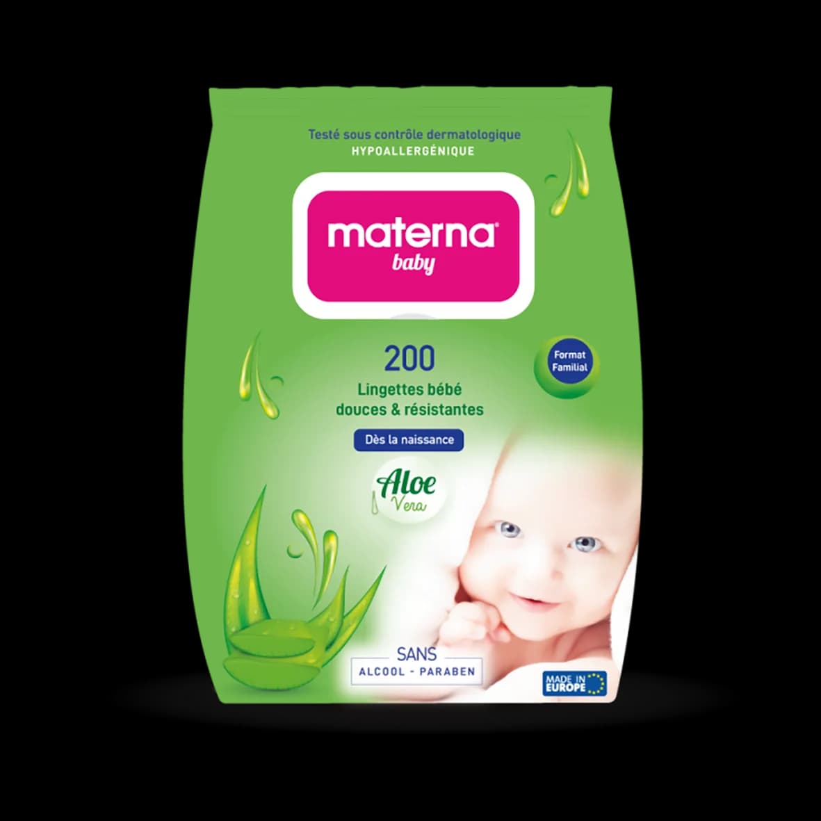 Materna Lingettes Format Familial 200 Pieces