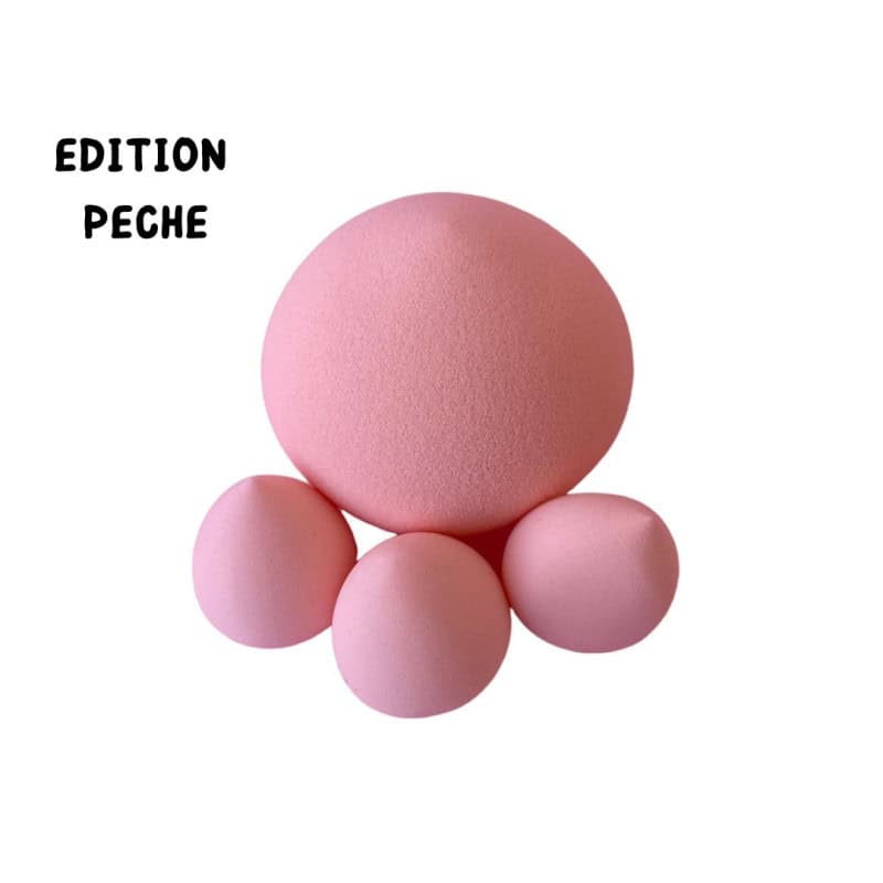 Azal Lot De 4 Eponges Fruit Edition Peche