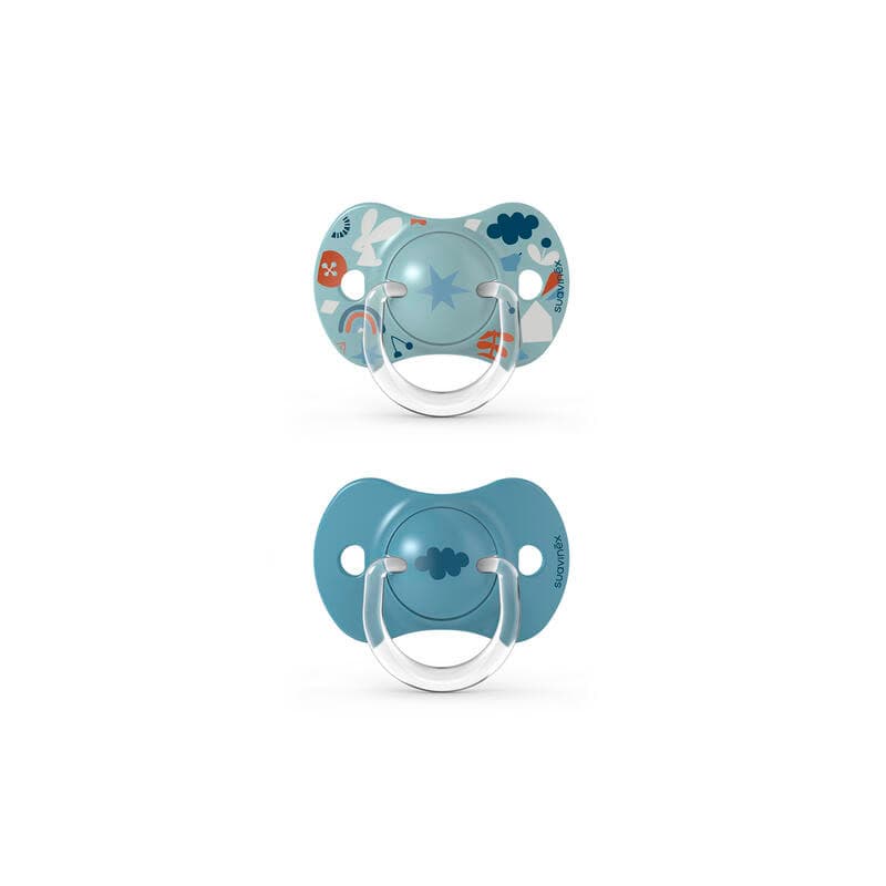 Suavinex 2 Sucettes Symetriques Sx Pro Forest Bleu 6-18 Mois