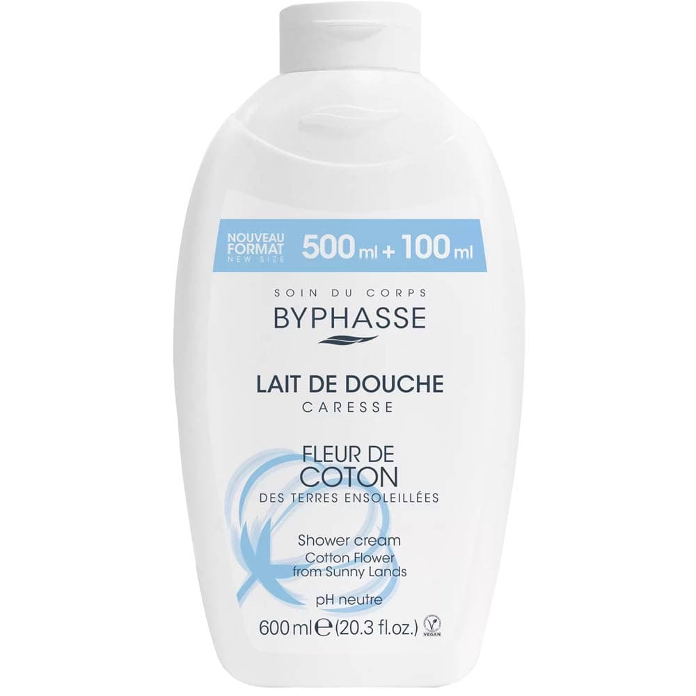 Byphasse Lait De Douche Caresse Fleur De Coton 600ml