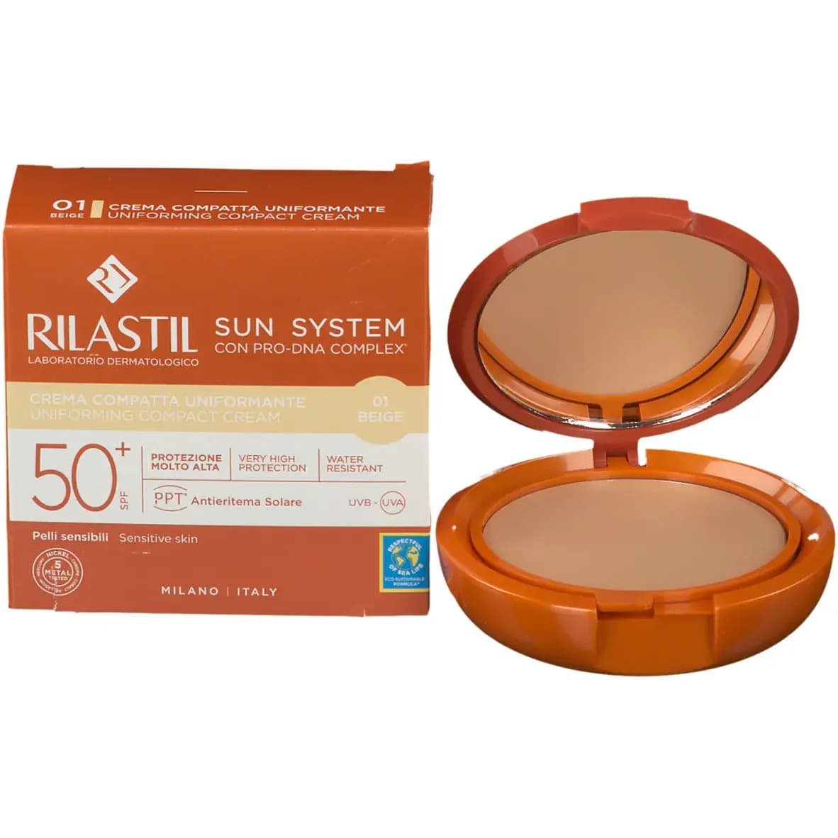 Rilastil Sun System Correcteur De Teint Compact Solaire Teinte Beige Spf50 10g