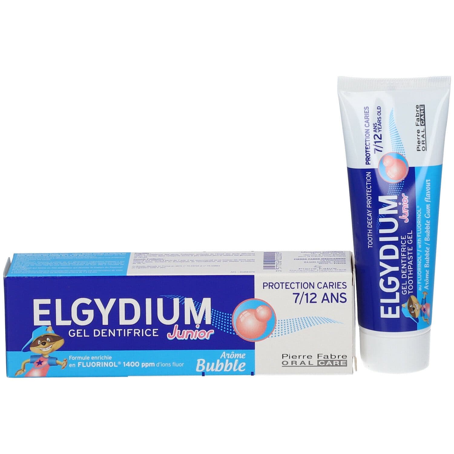Elgydium Junior GEL Dentifrice Protection Caries 7/12 Ans Arome Bubble 50ml