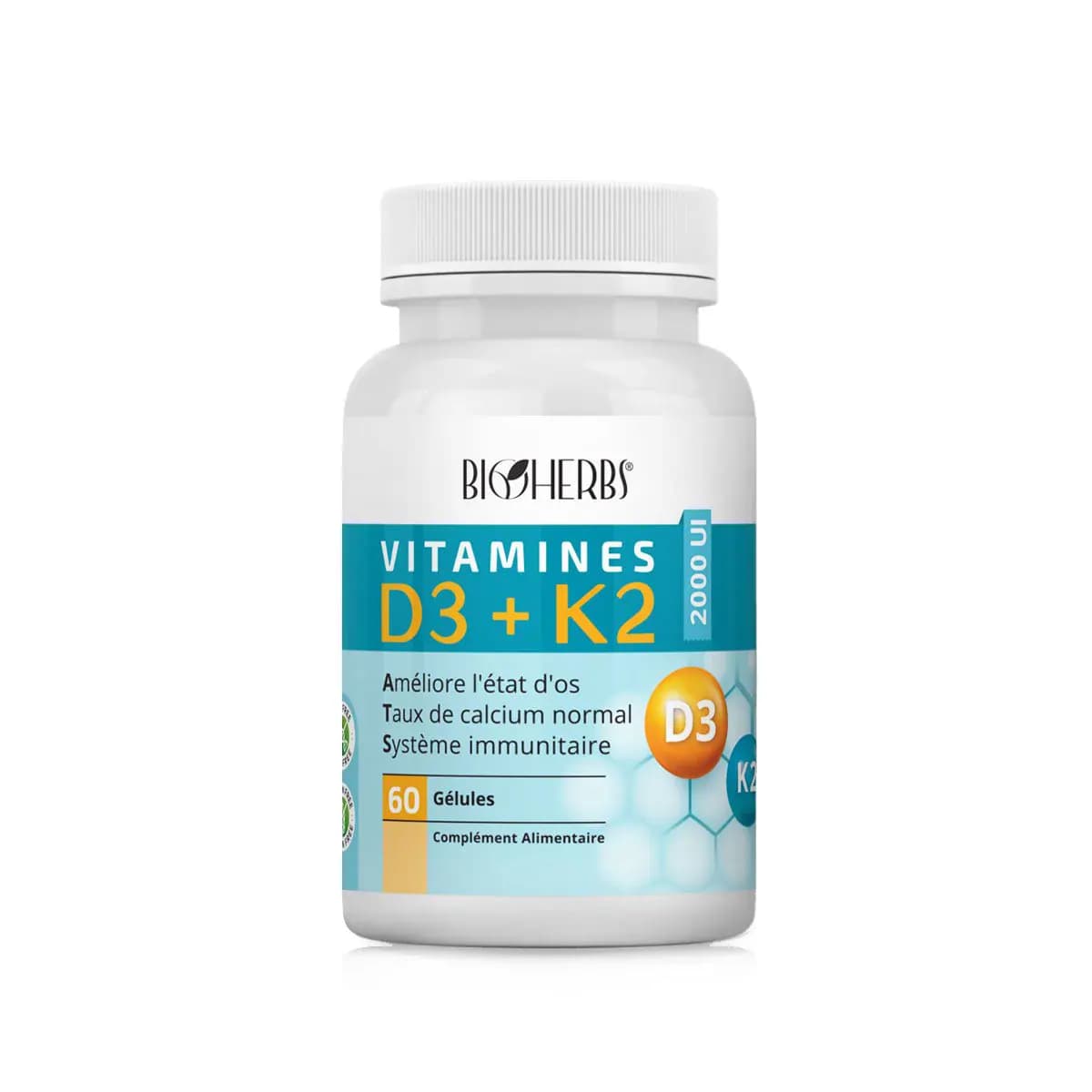 Bioherbs Vitamines D3+k2 30 Gelules