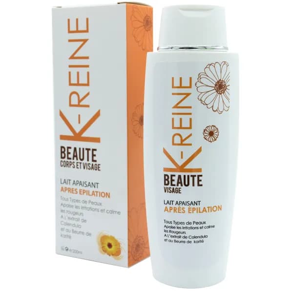 K-reine Lait Apres Epilation Tous Types De Peaux Visage Et Corps 200ml