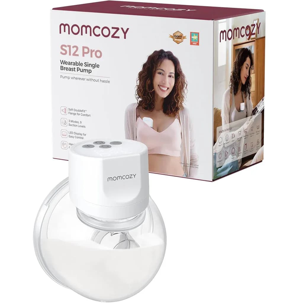 Momcozy S12 Pro Tire Lait Electrique Main Libre Avec Inserts 24/21/19/17 Mm