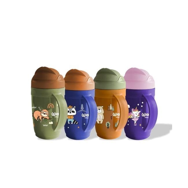 Wee Baby Tasse Friends Avec Paille Et Anses 265ml