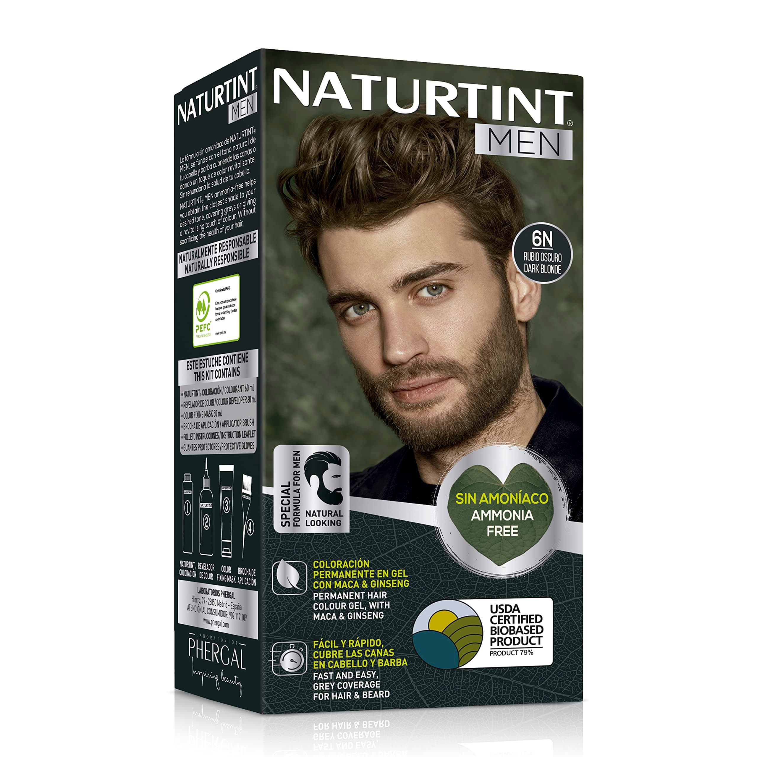 Naturtint Men GEL Colorant Permanent 6N Blond Fonce 150ml