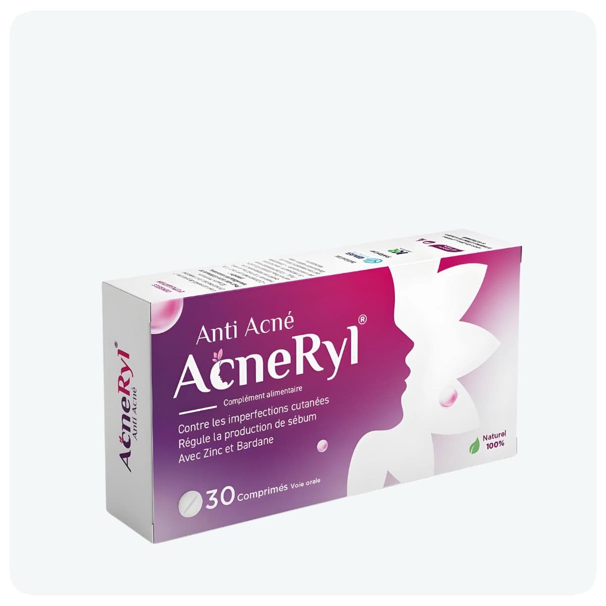 Acneryl Complement Alimentaire Anti Acne 30 Comprimes