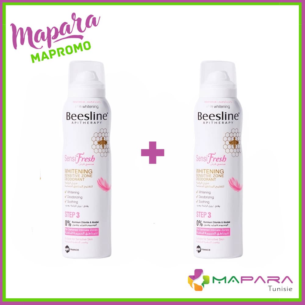 Beesline Sensifresh Deodorant Intime Blanchissant 150ml + 150ml Offert