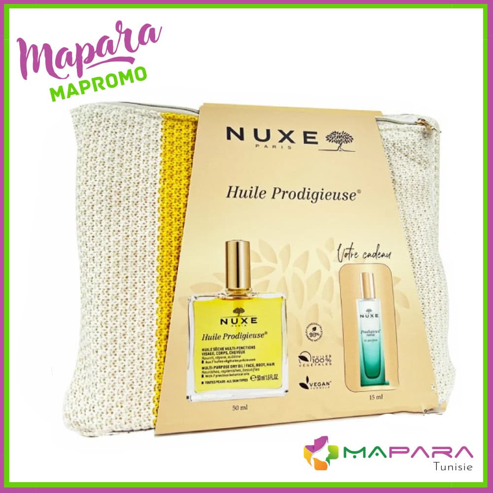 Nuxe Trousse Huile Prodigieuse® 50ml + Prodigieux® Neroli Le Parfum 15ml Offert + Trousse Offerte
