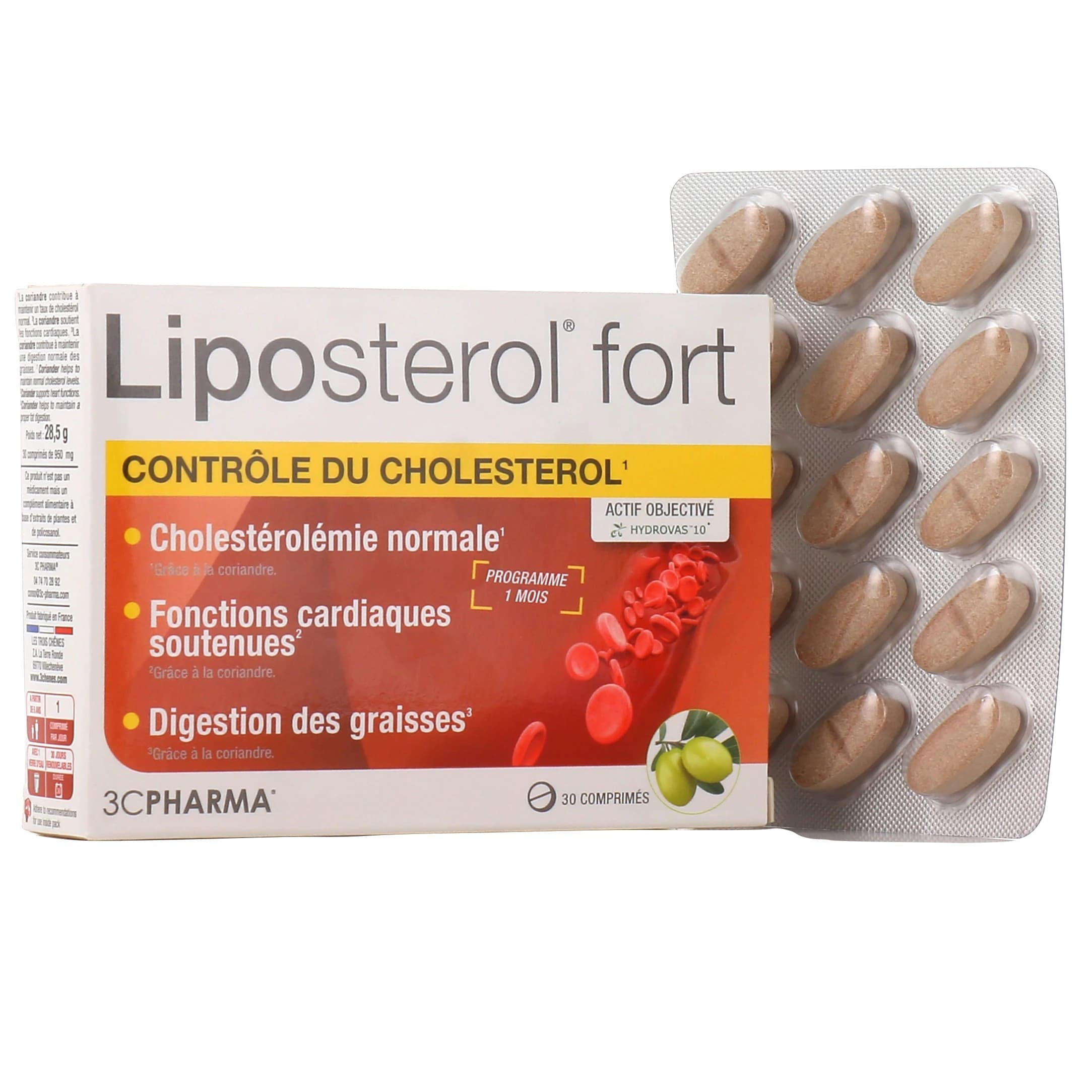 3 Chenes Liposterol Fort Controle Du Cholesterol 30 Comprimes