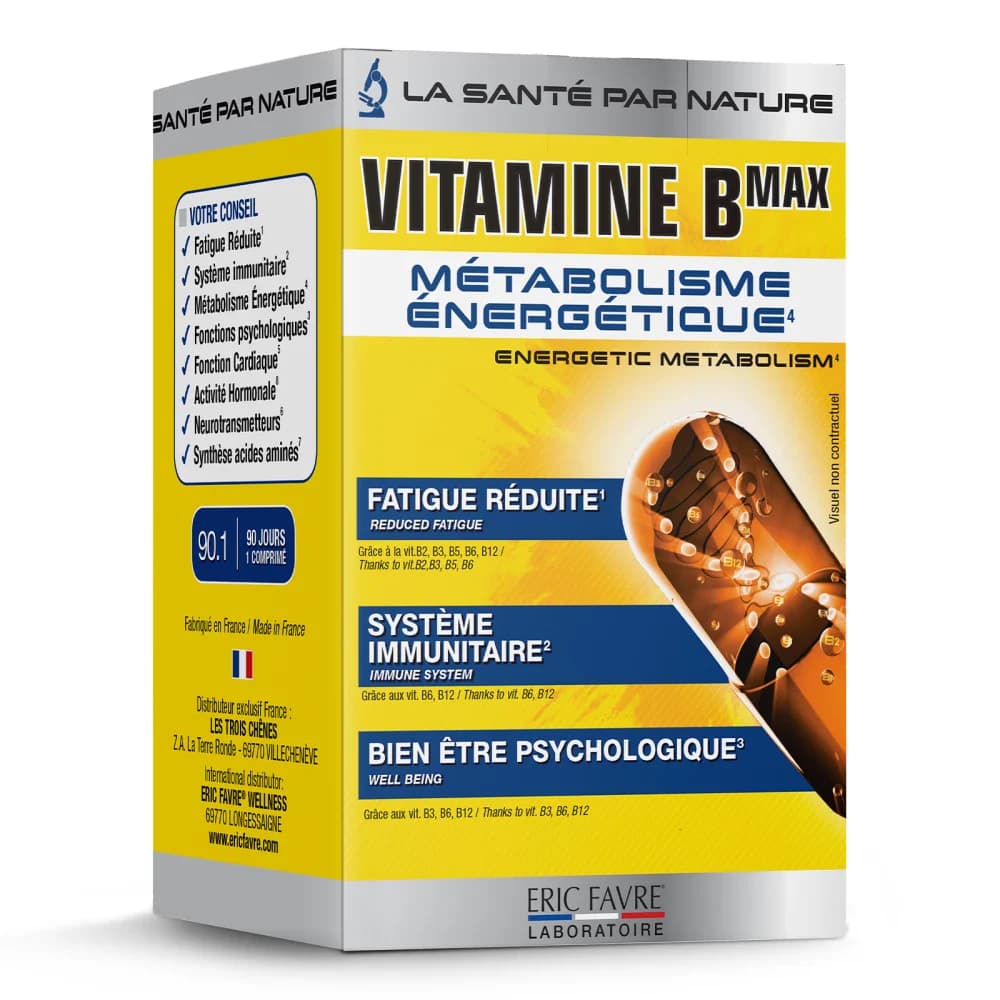 Eric Favre Vitamine B Max Metabolisme Energetique 30 Comprimes