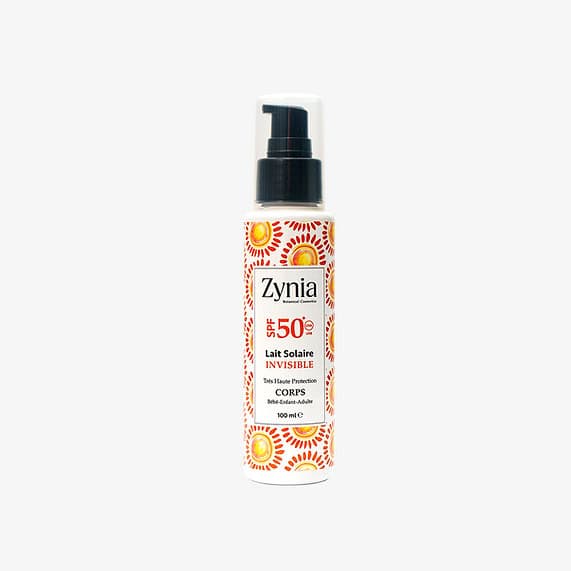 Zynia Lait Solaire Invisible Corps Spf50+ 100ml