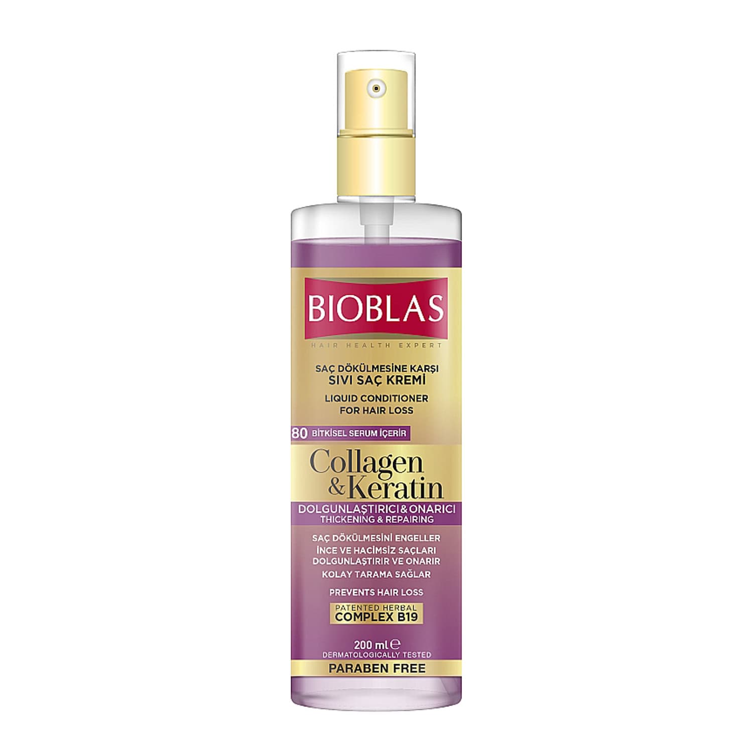 Bioblas Apres-shampoing Liquide Collagene + Keratine 200ml