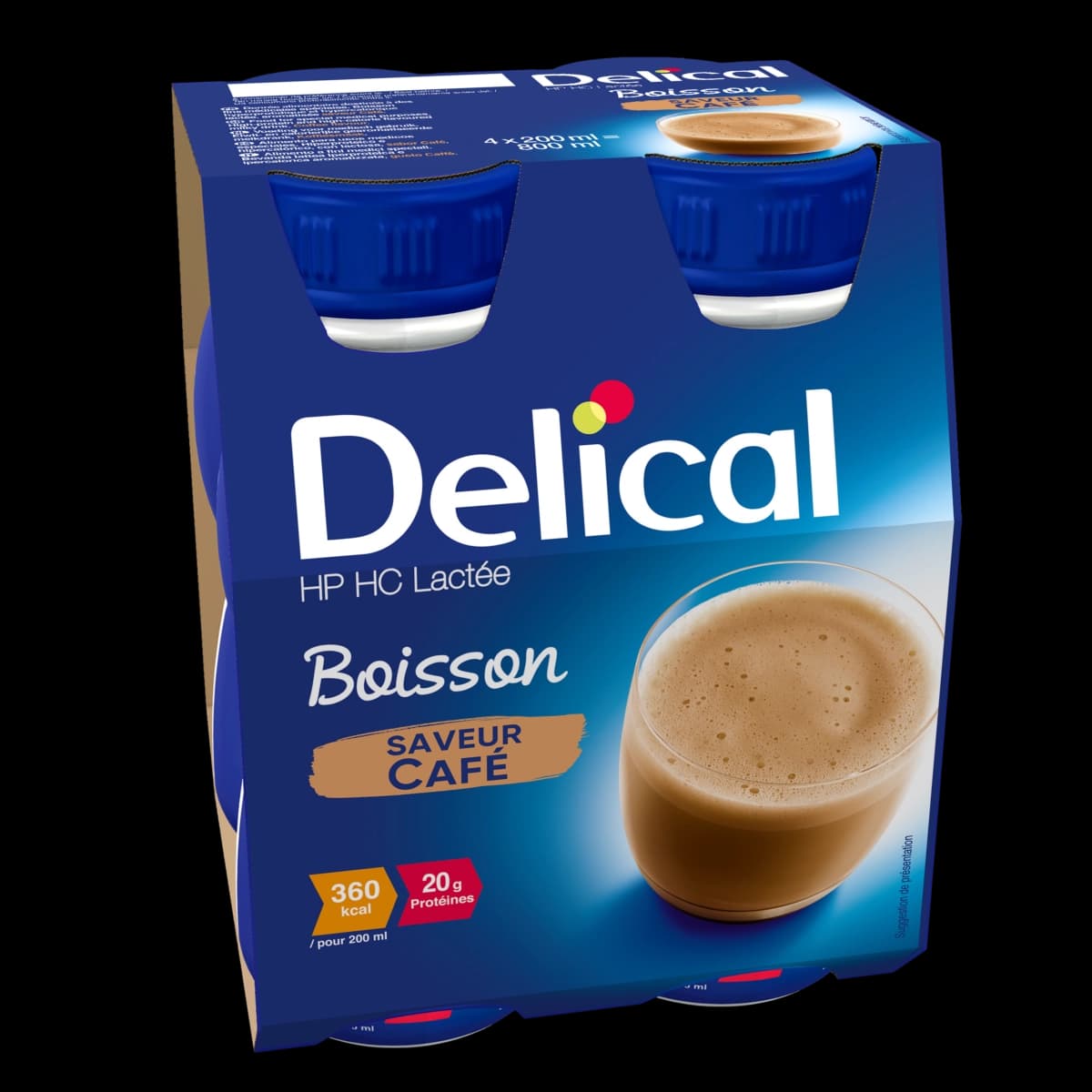Delical Boisson Hp Hc Lactee Saveur Cafe 4 X 200ml