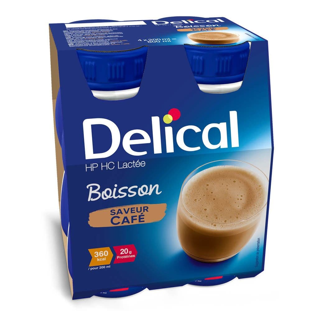 Delical Boisson Hp Hc Lactee Saveur Chocolat 4 X 200ml