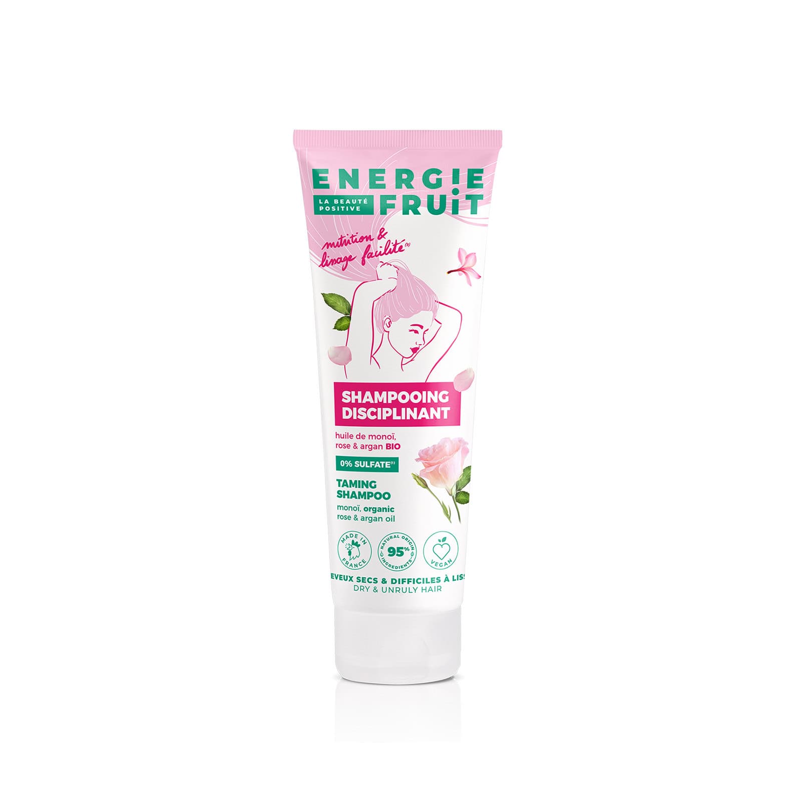 Energie Fruit Shampoing Disciplinant A L'huile De Monoi, Rose Et Argan 250ml