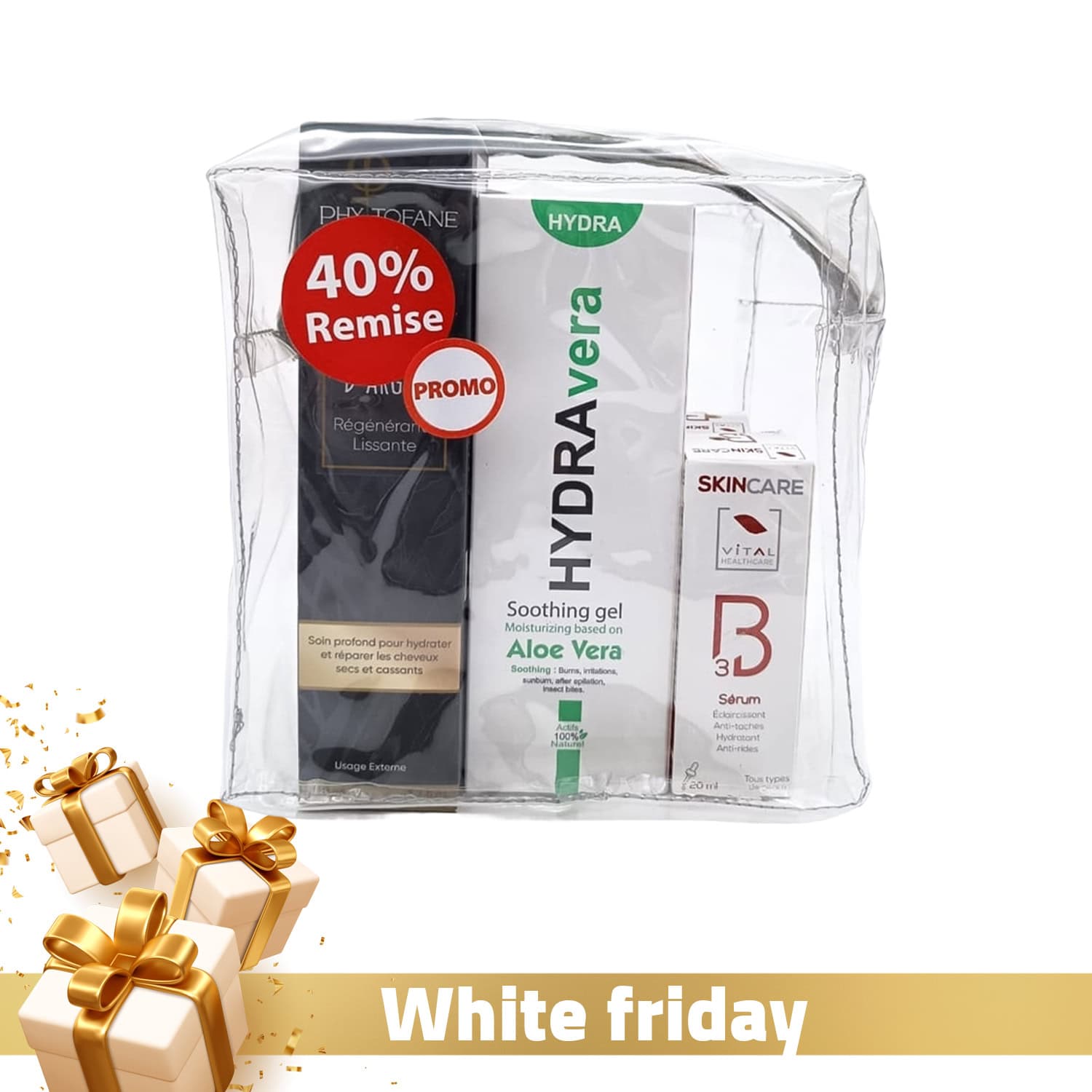 2 Vital Skincare Serum Vitamine B3 20ml (1 Gratuit) + Phytofane Huile D’argan + Vital Hydravera GEL Apaisant 90g (gratuit) + Vital Hydra Eau Micellaire Peau Normale 250ml + Vital Hydra GEL Creme Nettoyant Visage 225ml