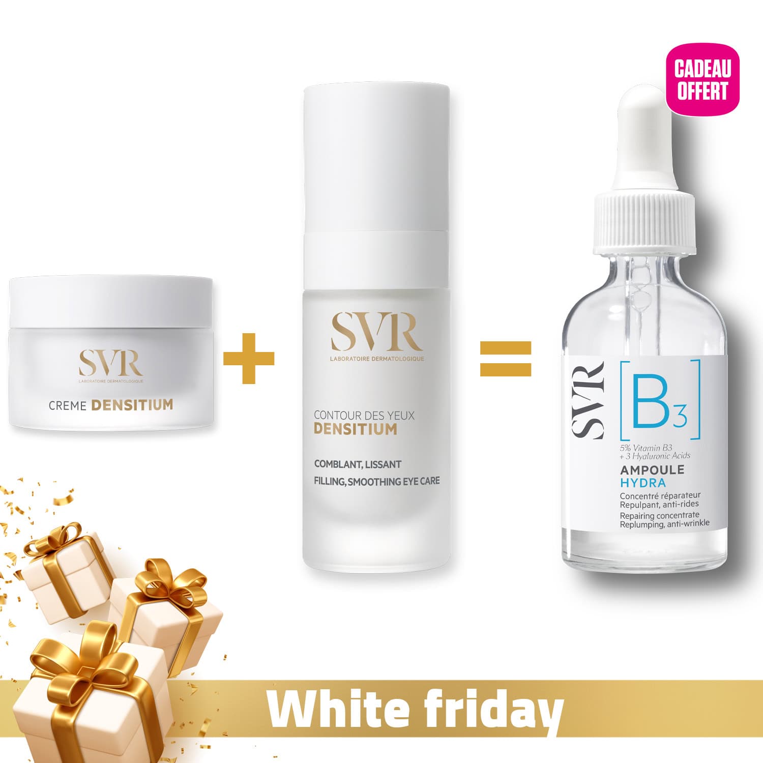 SVR Densitium Creme + Contour Yeux + Serum Ampoule B3 Hydra Offert