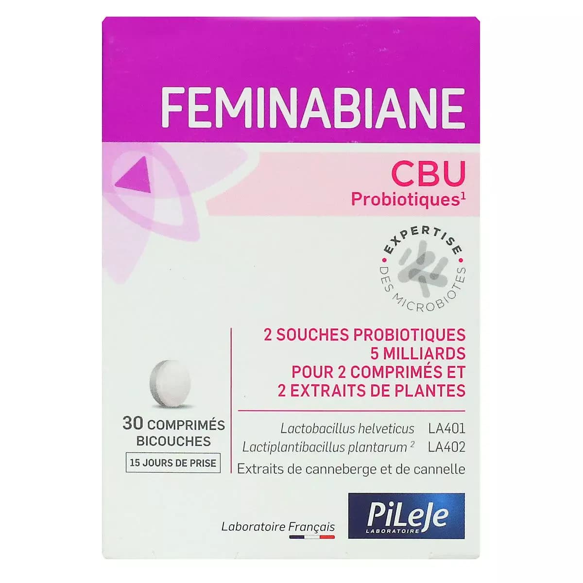 Pileje Feminabiane Cbu Probiotiques Confort Urinaire Et Intestinal 30 Comprimes