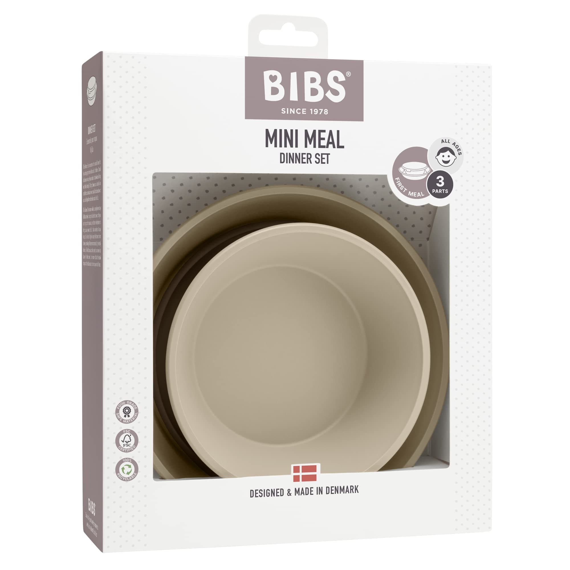Bibs Mini Meal Dinner Set Lot D’assiettes 3 Pieces